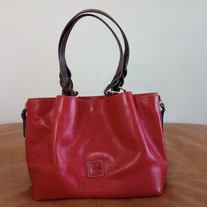 Dooney Florentine Red Large Zip Barlow